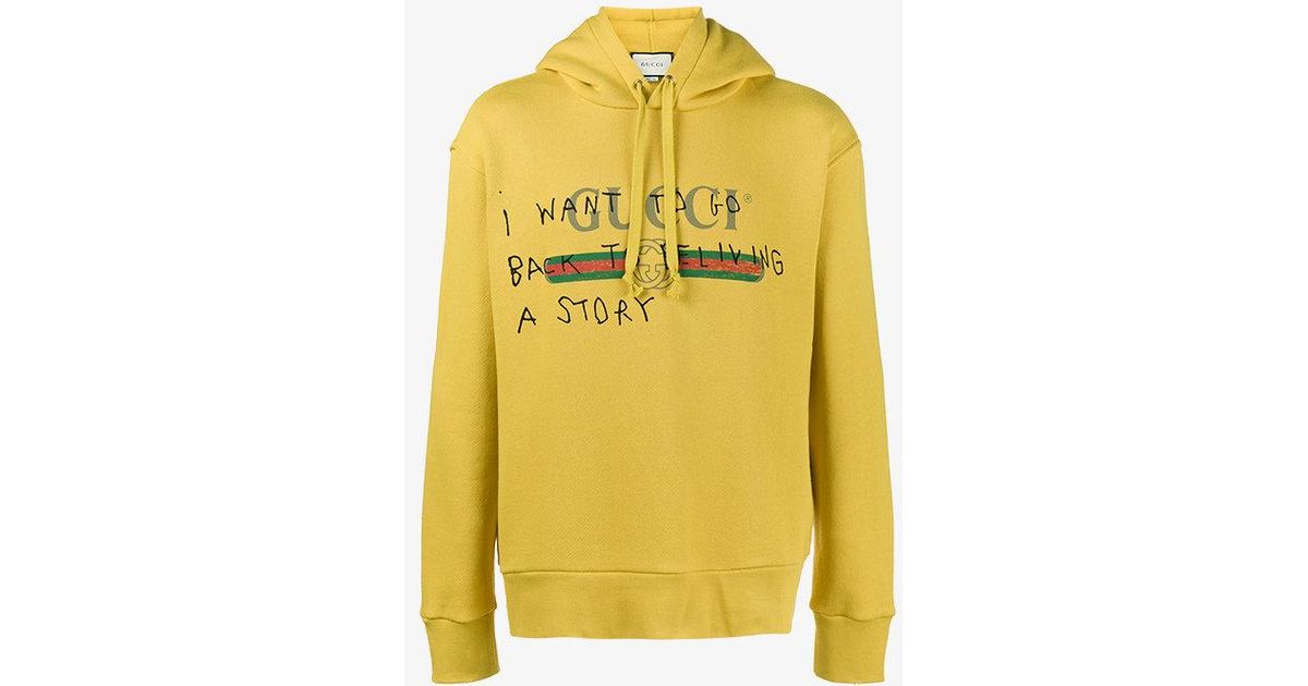 gucci yellow hoodie